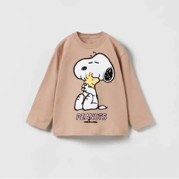 Zara | Shirts & Tops | Zara Kids Snoopy Peanuts Long Sleeve